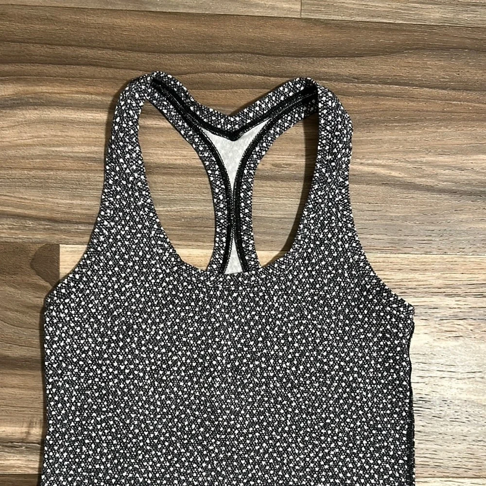 Lululemon Cool Racerback II Chakra Print Alpine White Black Tank Women’s 2